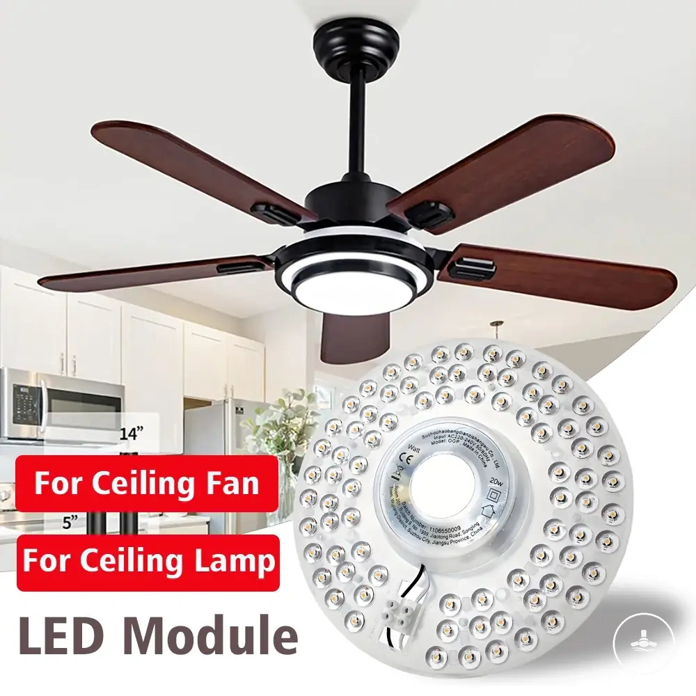 Rundes LED-Modul zum Austausch von Deckenventilator-Lichtkits in mehreren Wattstärken