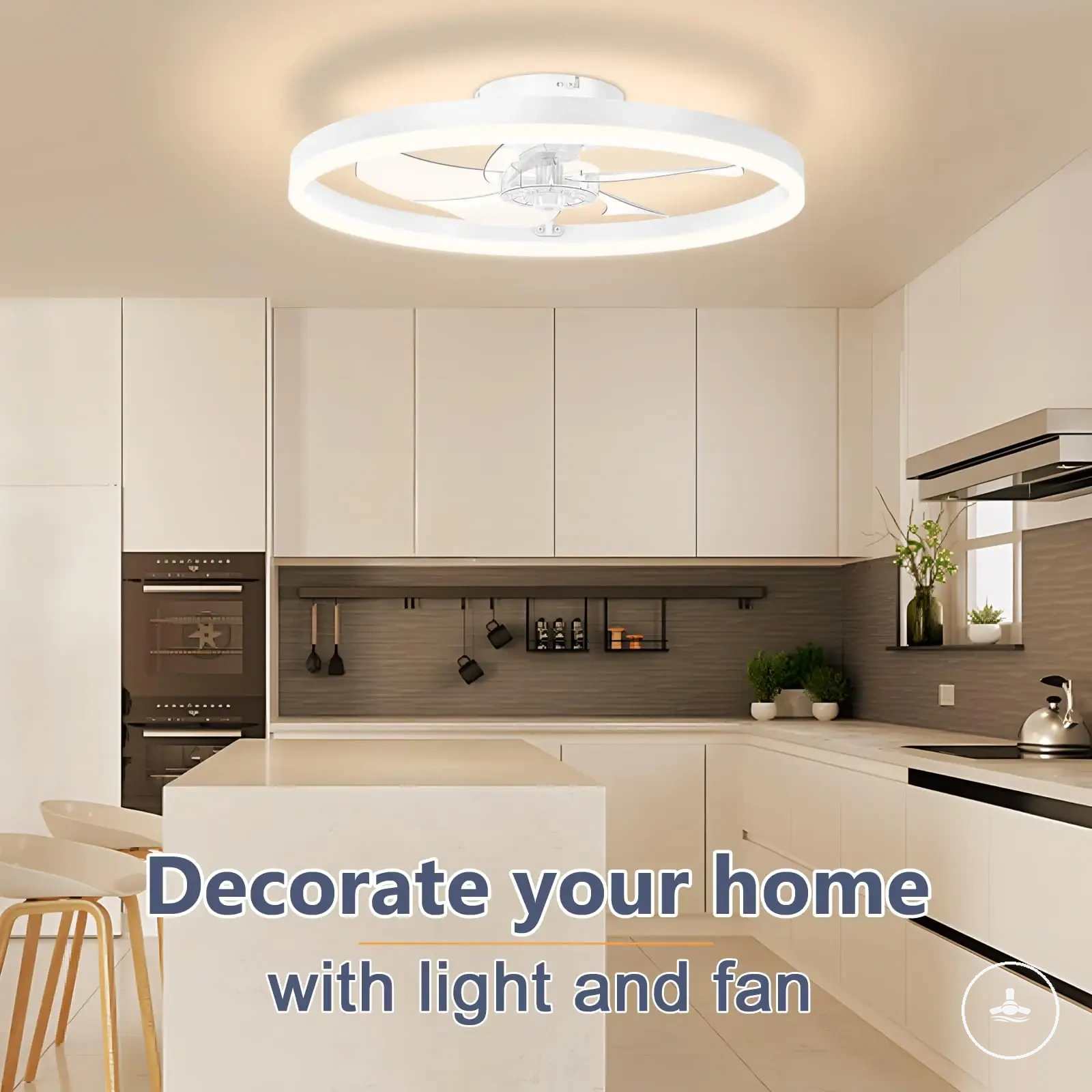 Ultraflaches Acryl-LED-Licht für Deckenventilatoren mit Dimmfunktion