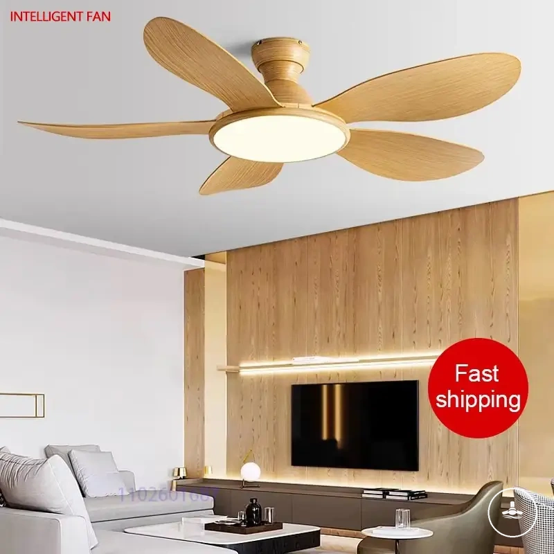 DC motorlu, LED ışıklı, uzaktan kumandalı ve 52 inç boyutlu alçak tip tavan vantilatörü